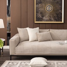 lovinglab 貝魯茲 超細纖維現代沙發墊 雙人座