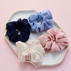 孩童款素色大腸髮圈 4入