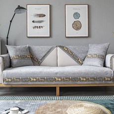 Market A 歐式騎士圖騰線條沙發墊