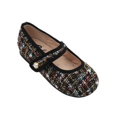 Baby's Breath 女童毛呢娃娃鞋 BBKCB3TSKT11BLK