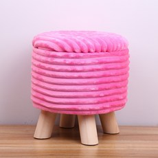 애비뉴굿즈 수납스툴 쿠션의자 280 x 280 x 300 mm, 빨간색, 1개