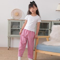 孩童蜂蜜格紋長褲 6025