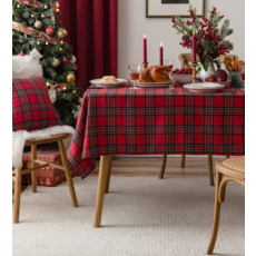 Harui 日常派對格紋餐桌布 桌蓋 桌布, 紅色, 1個, 60 x 60 cm