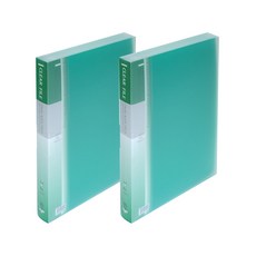 Eco Chungwoon PP彩色半透明資料夾, 綠色, 2個