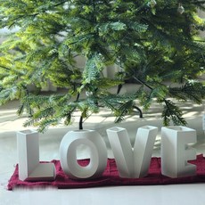 B Home Baking 裝飾陶瓷花瓶 L + O + V + E 套組, 白色