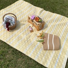 HANSGALLERY 防水感性野餐墊 加厚地墊, 檸檬雪酪