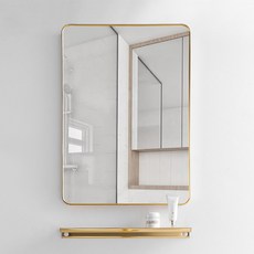 InMUSE 長方形壁掛鏡 40 x 60 cm, 金色邊框