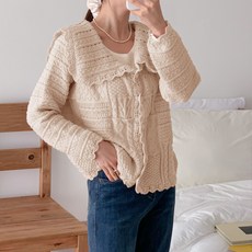 보리 러블리 빅카라 니트 가디건 임부복 VA022