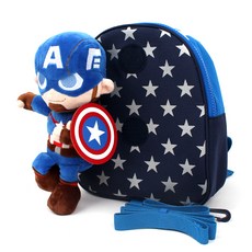 WINGHOUSE Marvel美國隊長防走失後背包, 海軍藍(MV0389), 1個