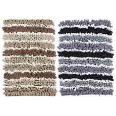 뮤즈 코튼 바스 매트 2종 세트, 그레이, 브라운