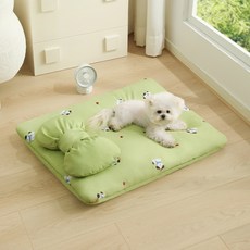 파스텔펫 반려동물 리본 사계절 매트, 그린, 1개