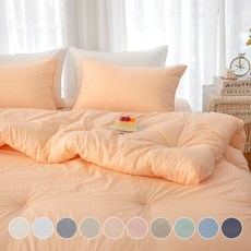 yesbedding 柔軟蓬鬆助眠60支棉薄被, 珊瑚色