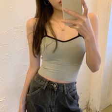 PEONIST 女款內附胸墊舒適可調式肩帶Bra Top