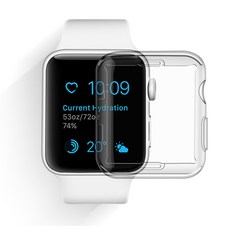 우먼스9999 애플워치 6 / 5 / 4 / 3 / SE 풀커버 투명케이스 44mm, 투명, 1개