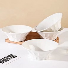 Maguwagu 四人八角陶瓷高拉麵碗 HTC535, 白色, 4個