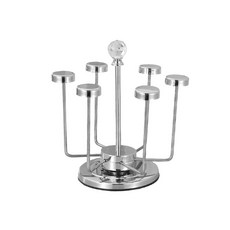 不鏽鋼6掛杯架瀝水架 YT_RA488, 單一顏色, 1個