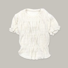 Blankdog 寵物天鵝絨褶皺連身裙, 象牙白