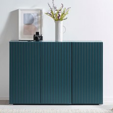 우아미 가구 미르 템바보드 다용도 수납장 1200 방문설치, 딥그린