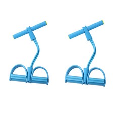 彩色瑜珈帶健身器材伸展踏板彈力帶 2件組, 天空，天空