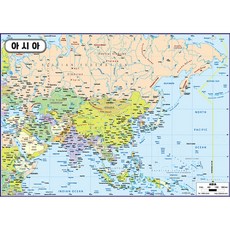 지도닷컴 아시아 지도 행정형 코팅 소 110 x 78 cm, 1개