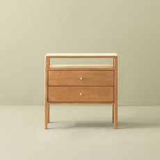 스칸딕 로하 원목 협탁 서랍형 방문설치, 라이트내추럴, 1개