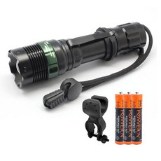 QS Sports QS CREE Q5 Lite 3 模式 Zoom Lite A01 XML-T6 + U 形底座 + 3p AAA 電池, 混色, 1套