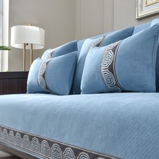 알럽홈 심플 컬러 오리엔탈 라인 소파패드