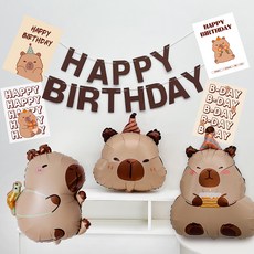 Party Island HBD 水豚生日派對組, 1套, 05.生日海報款