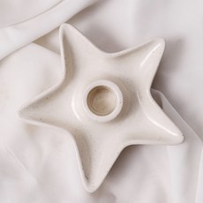 AtelRhyme 居家裝飾小物 感性陶瓷星形燭台, 單一顏色