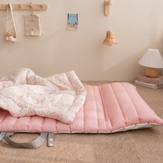 vivienda 莫代爾涼感午睡被+薄墊+枕頭組, 小鹿斑比款(粉色)