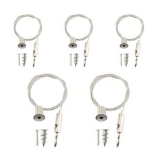 纖薄天花板掛勾 掛鉤型, 單一顏色, 5個