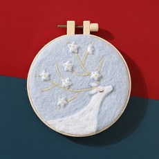 ASHWOLF 蓬鬆柔軟十字繡松鼠, 下雪天, 1個