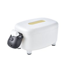 支架兩用綿羊造型面紙盒 H_RD_30, 白色, 1個