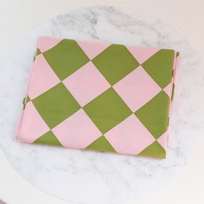 Econi House 菱格紋布料, 粉紅色 + 綠色, 1個