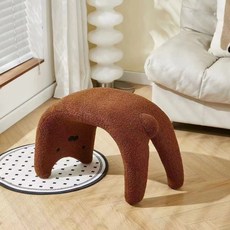 순잠 앉을 때마다 귀여움 폭발 고양이 소파 스툴, 브라운, 1개