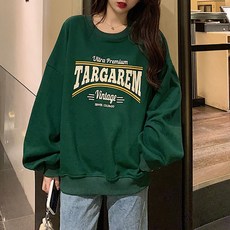 닷이프 여성용 빈티지 맨투맨 티셔츠