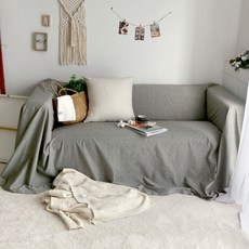 CASA VERDE 療癒圓點紗染棉沙發套, 灰色