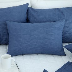 SCOHOme 心動夏日泡泡紗枕頭, 心動海軍藍