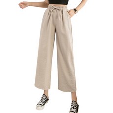 피어니스트 여성용 루즈 밴딩 와이드 팬츠 R 2p