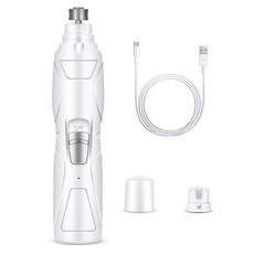 DING DONG PET 寵物LED電動磨甲器 17cm, 白色, 1個