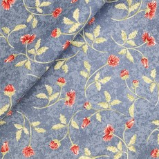 Leuhome 牛津棉布料 復古花園布料, 藍色, 1個