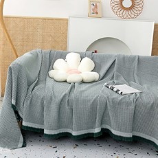 솔리드 컬러 와플 텍스쳐 북유럽 심플 피크닉 소파 커버 담요