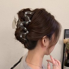 DBOPPA 大波浪星星水鑽點綴盤髮鯊魚夾 JNHA2526