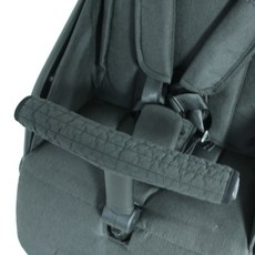 맘스포유 패브릭 100수 누빔 자수 유모차 T바 커버 무지, 블랙, 1개