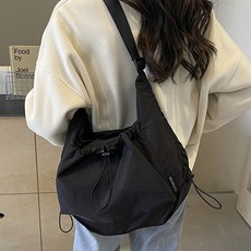 Syunick 可調式肩帶女士斜背包, 黑色