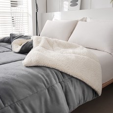 SOHEIM 羊毛超細纖維薄棉被, 灰色