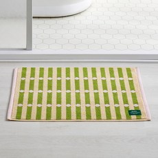 Modern House STF 糖果條紋防滑毛巾腳踏墊, 黃色