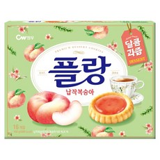 청우식품 플랑 납작복숭아 쿠키, 160g, 8개