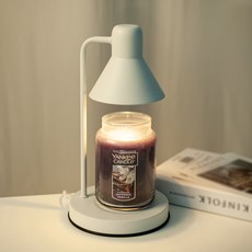 The Sweet Mono 融蠟燈 + Yankee Candle 大蠟燭 + 燈泡 2入組, 薰衣草香草, 白色