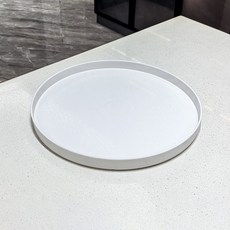 아메리칸로드 대형 원형 미끄럼방지 주방 트레이 HR2691, 화이트, 1개